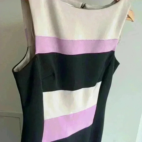 Vintage Maggie London Women’s Bodycon Purple Black Geometric Formal Dress Medium - Picture 7 of 10